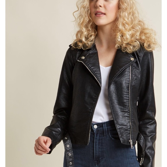 Vegan Leather Moto Jacket - Picture 5 of 6